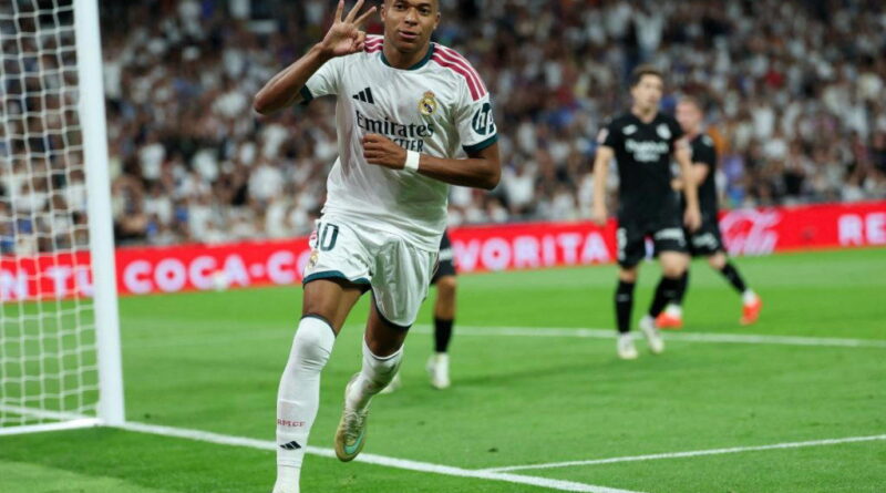 Mbappe hits hat-trick as Real Madrid thrash Real Sociedad 4-1