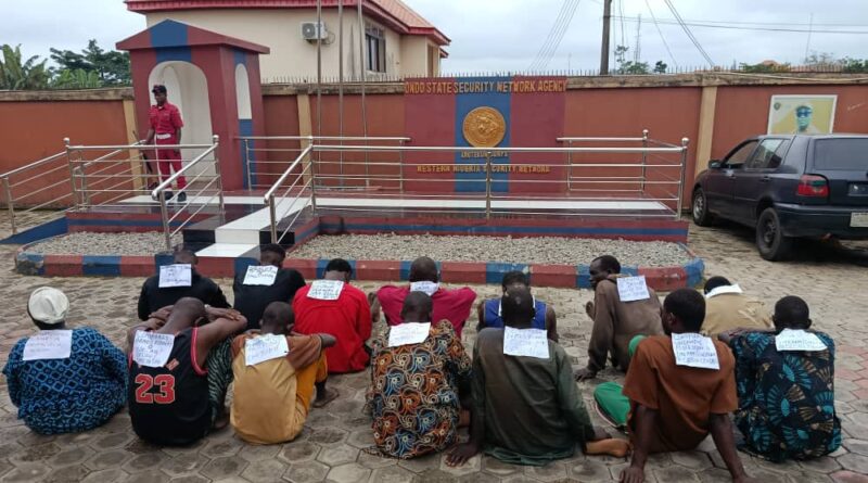 Amotekun arrests 15 suspected kidnappers, other criminals