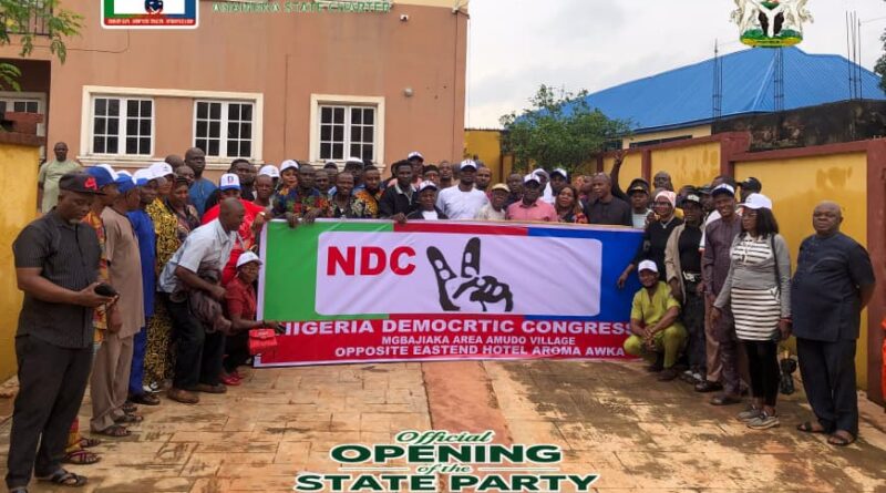 NDC faction commissions new secretariat in Anambra, passes vote of confidence on leadership