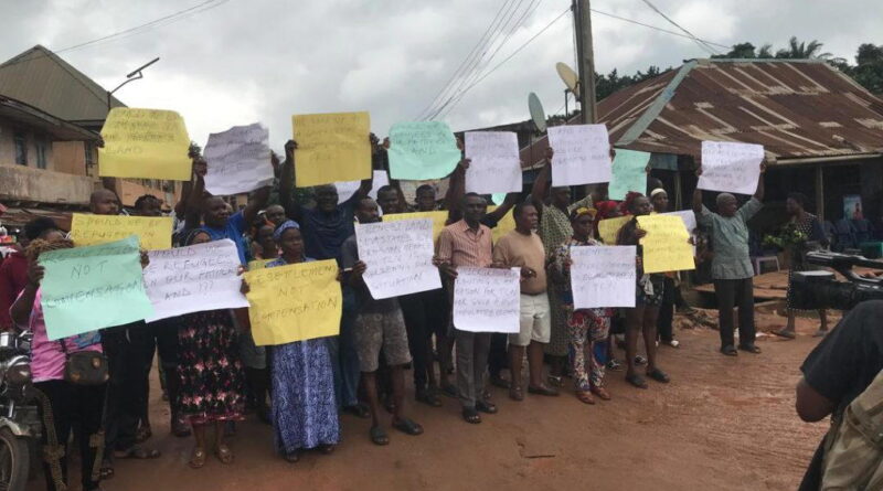 Anambra community protests alleged demolition of ancestral homes for TCN project
