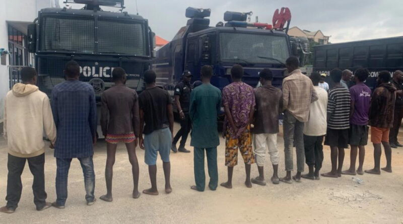 Lagos police arrest 39 suspects, recover 14 pistols, other weapons