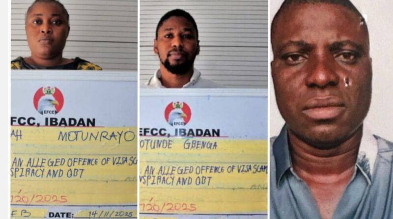 EFCC arraigns three in Ibadan over alleged N30m Canadian visa fraud