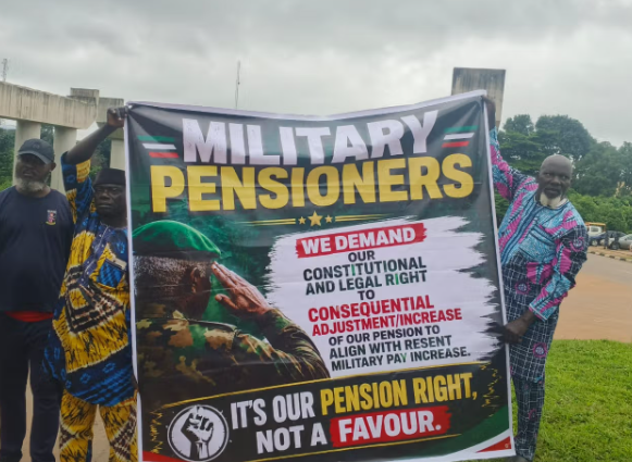 Military pensioners protest in Abuja over benefit adjustments