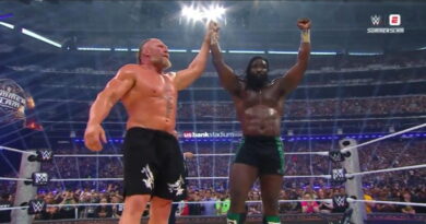WWE star Oba Femi beats Brock Lesnar in first-ever Hell in a Cell match