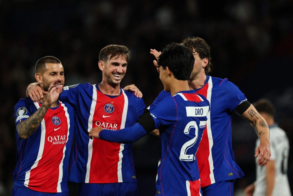 PSG begin UCL title defence with 6-1 win over Slovan Bratislava