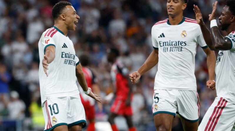 Mbappe scores brace as Real Madrid sink Rayo 4-1