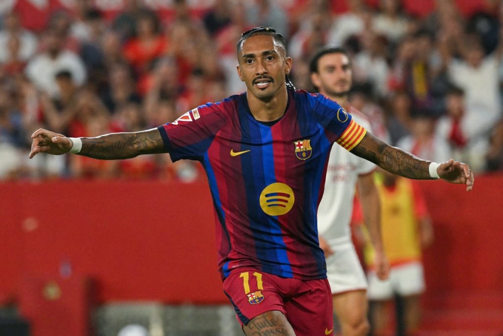Raphinha hat-trick fires perfect Barcelona to win at Sevilla