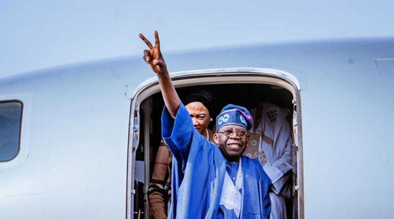 Tinubu departs Maiduguri for Bauchi