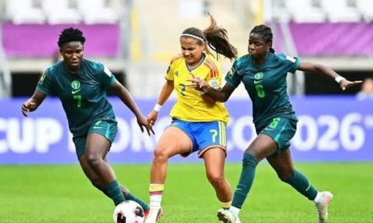 Ten-man Falconets lose to Colombia, crash out of FIFA U20 World Cup
