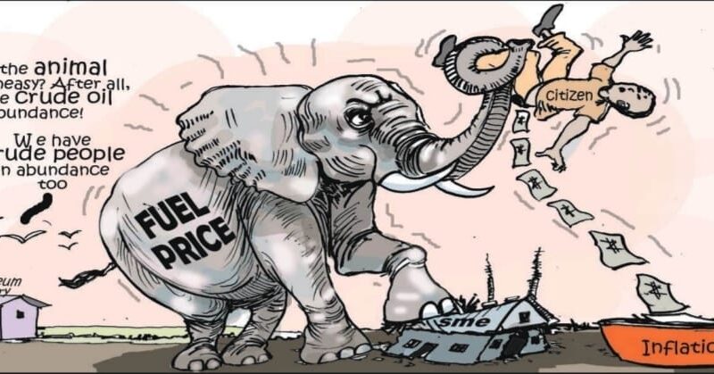 Cartoon: Nigerian subsidy elephantiasis