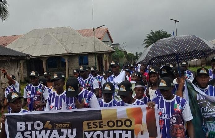 2027: Ondo riverine group holds solidarity walk for Tinubu, Ojogo in Arogbo