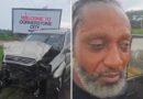 Video: Nollywood actor Ricardo Agbor survives car crash in Ibadan