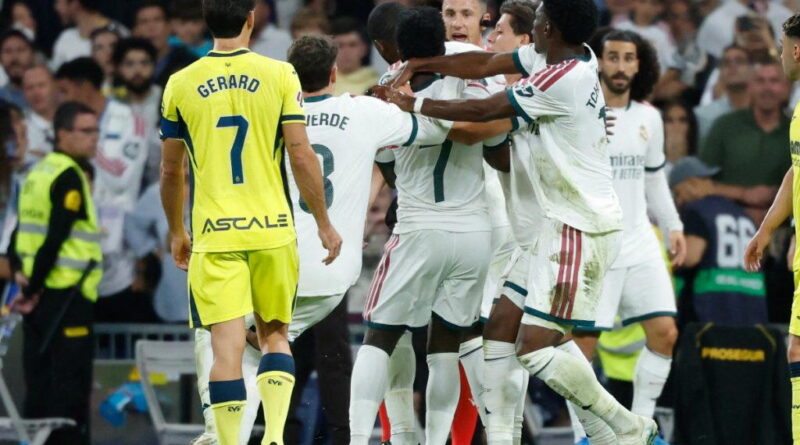 Real Madrid edge Villarreal, Vinicius sent off for hair pull
