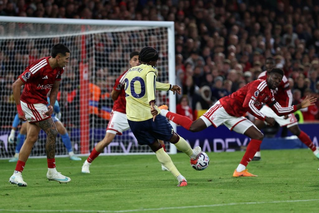 Madueke strikes late as Arsenal squeeze out 1-0 win over Forest