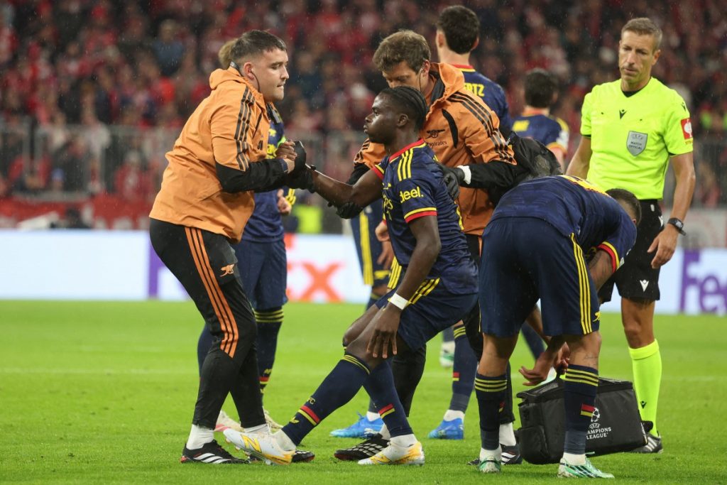 Arteta fears Saka injury after Arsenal’s Champions League draw with Bayern
