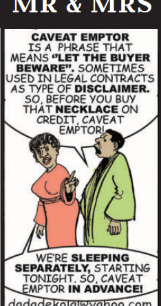 Cartoon: Caveat emptor in dza odza room!