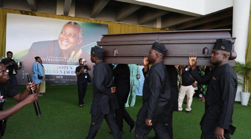 Video: Hamzat, Lagos First Lady, Amosun, others attend Olu Jacobs’ funeral