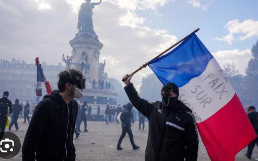 France counts cost of violent protests, 1,800 arrested