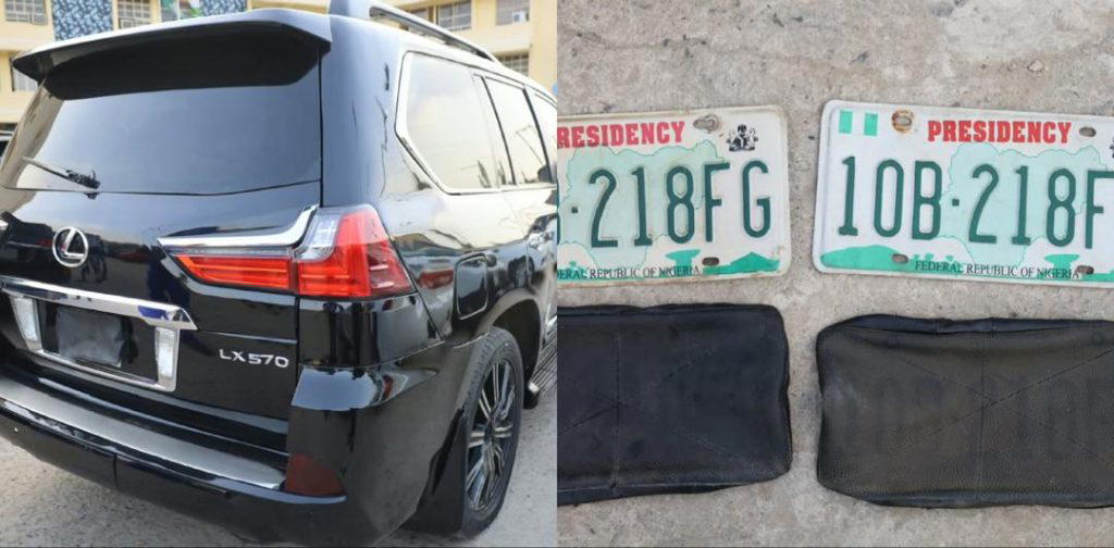 FCT Police intercept SUV with concealed presidency number plate