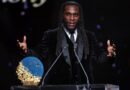 Video: Moment Burna Boy presented Socrates Award to Arsenal’s Saka
