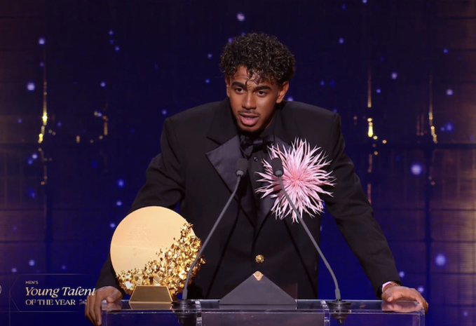Ballon d’Or: Yamal edges Cubarsi, wins Kopa Trophy 3rd time in a row